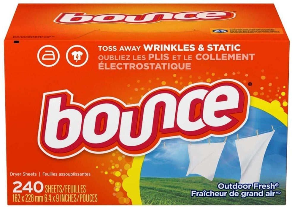 Bounce Dryer Sheets Laundry Fabric Softener, Outdoor Fresh Scent