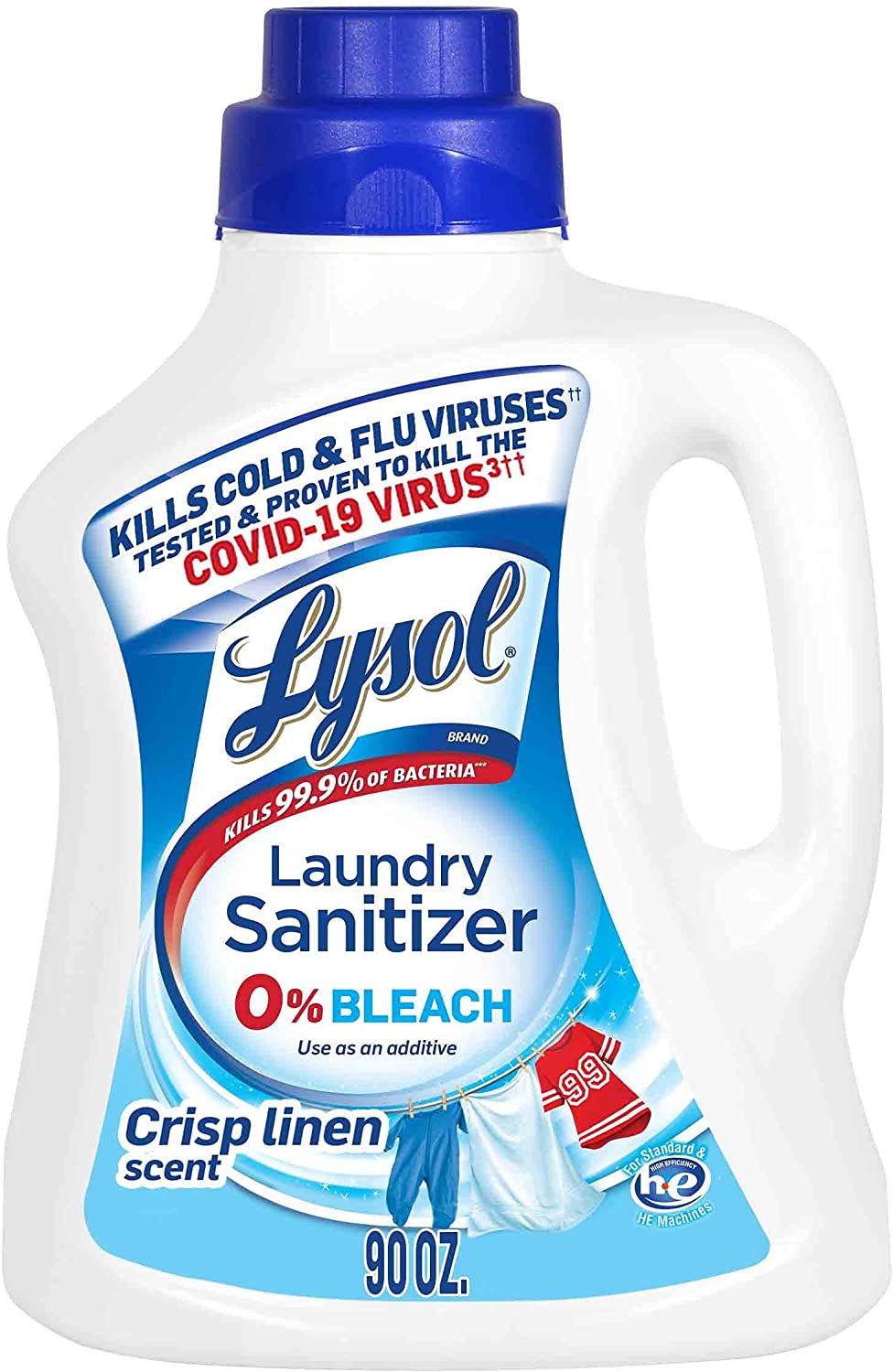 Lysol Laundry Sanitizer Additive, Crisp Linen, 90oz, Packaging May Var ...