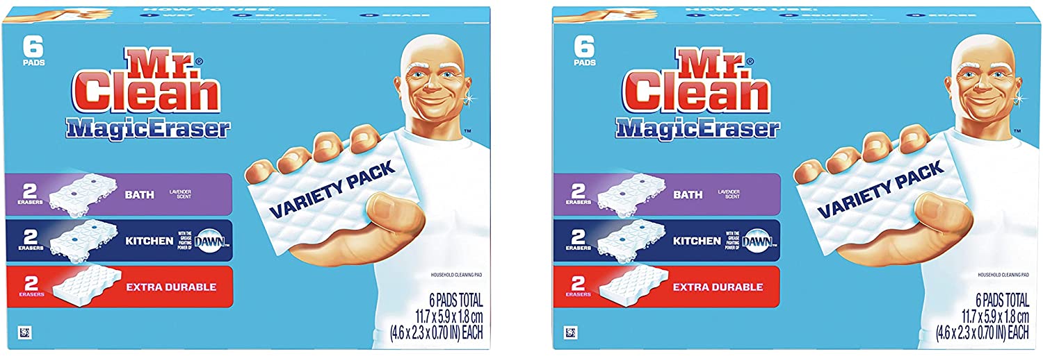 Mr. Clean Magic Eraser Variety Pack (with Bath, Kitchen, and Extra Durable Cleaning Pads)