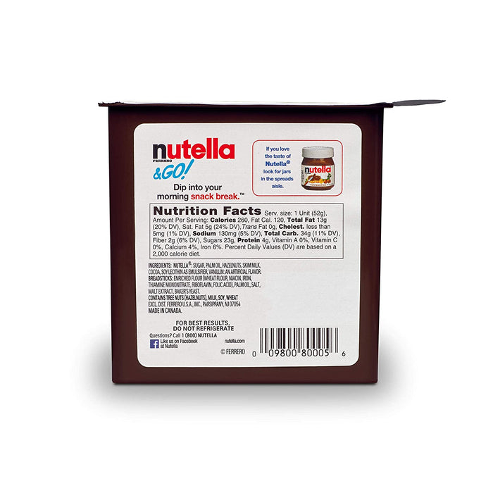 Nutella and Go Snack Packs, Pack of 12