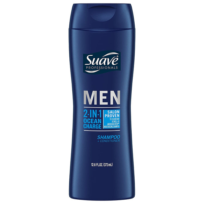 Suave Men 2 in 1 Shampoo and Conditioner, Ocean Charge Scent