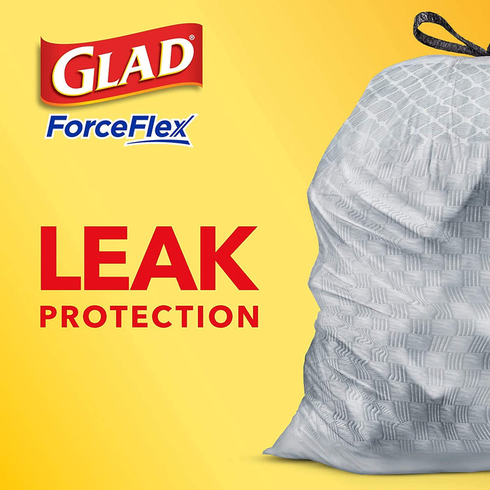 Glad ForceFlex Protection Series Tall Kitchen Trash Bags, 13 Gal