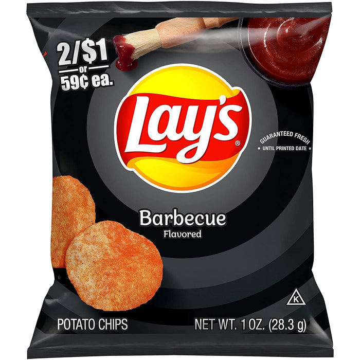 Lay's Potato Chips Barbecue Pack, 1 Ounce, Pack of 10