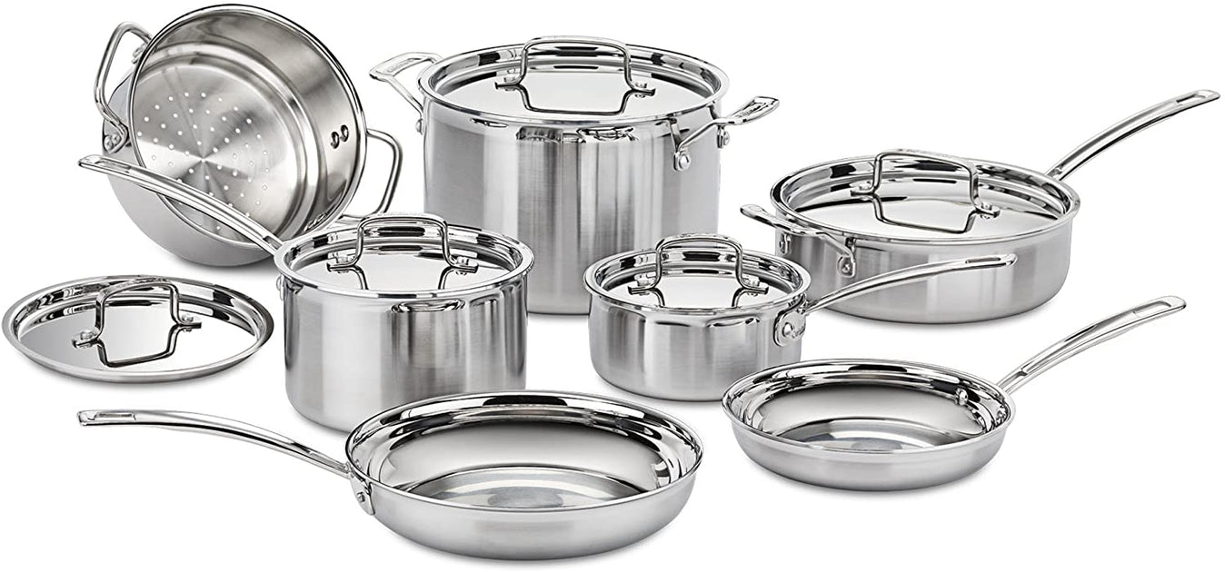 Cuisinart MCP-12N Multiclad Pro Stainless Steel 12-Piece Cookware Set ...