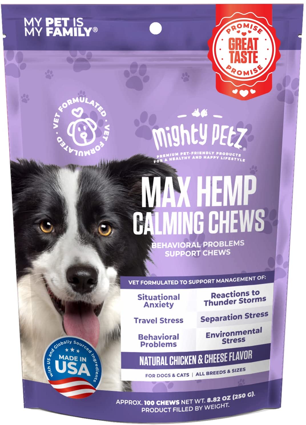 Mighty Petz MAX Hemp Calming Chews for Dogs – Behavioral Problems Supp ...