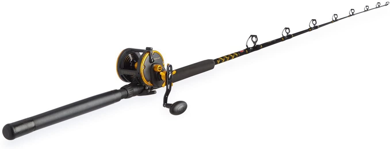 PENN Squall 30 Level Wind Fishing Rod and Trolling Reel Combo, 6.5 Feet