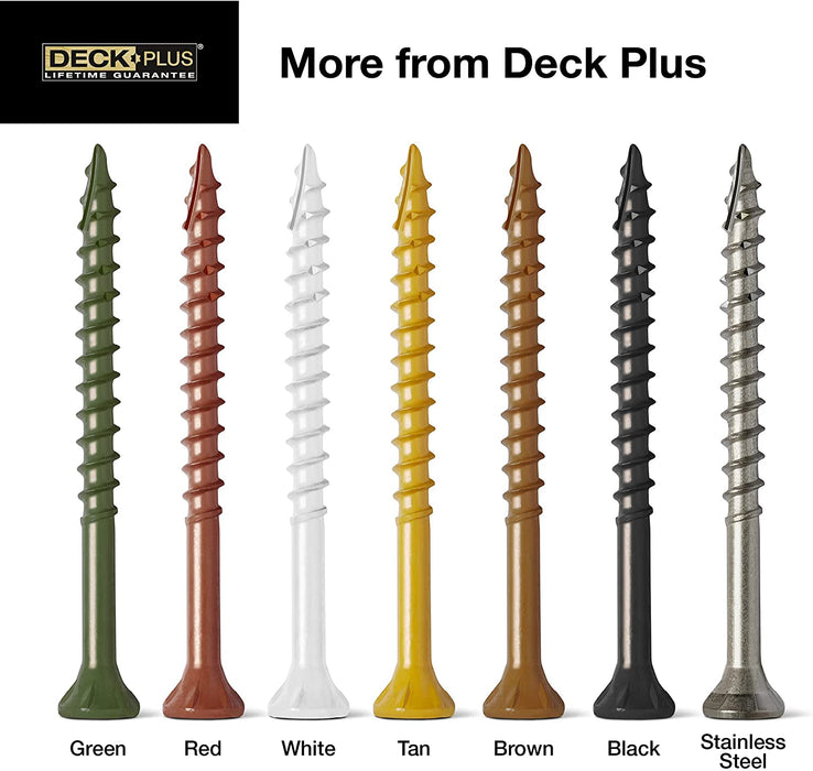 Deck Plus 48422 Wood Screws #10 x 3-1/2", Tan, 5lb Box